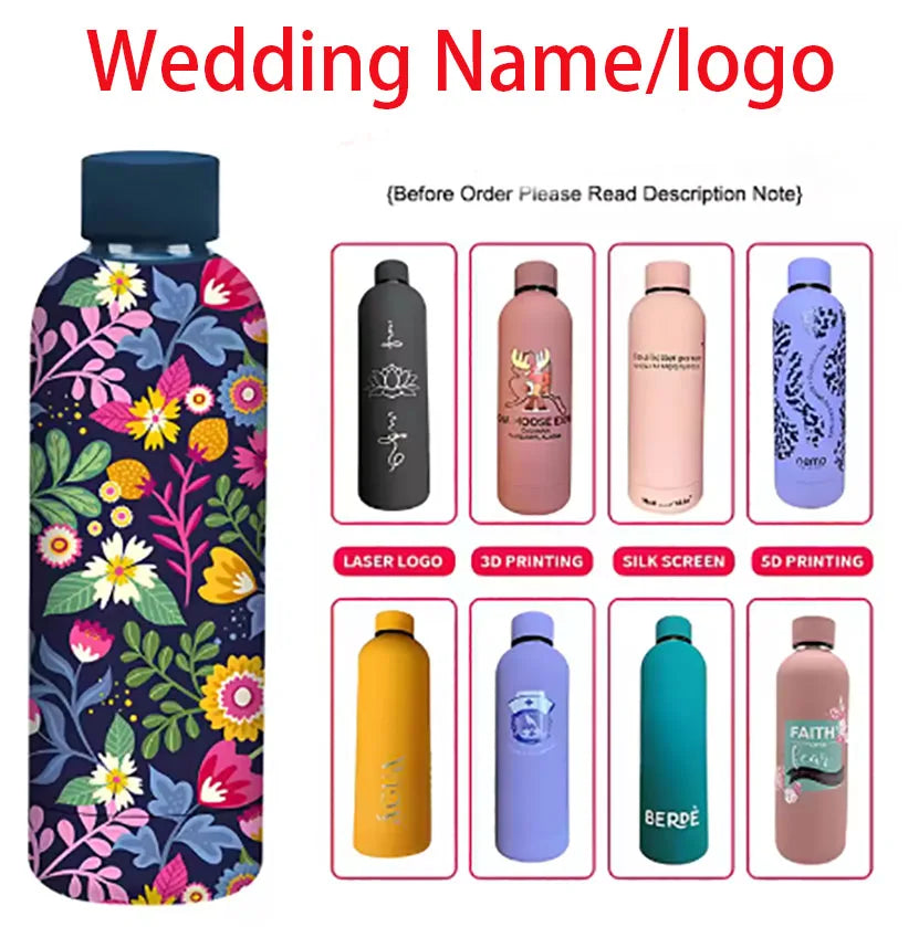 500ml Stainless Steel Small Mouth Insulated Cup Portable Outdoor Sports Water Bottle